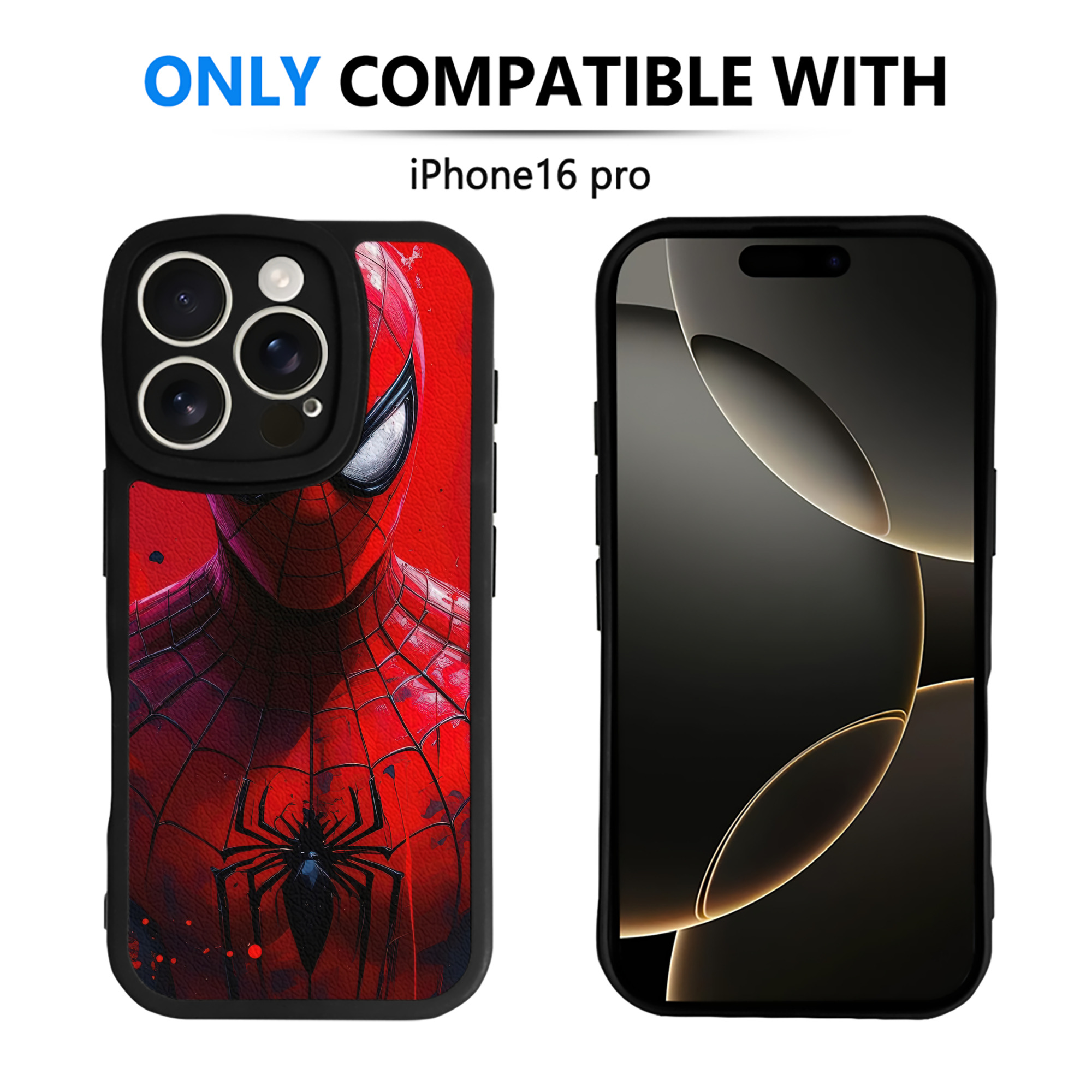 Spider Man スパイダーマン 【iPhone 16シリーズ対応】シリコンスマホケース（レザー調） 材質：シリコン